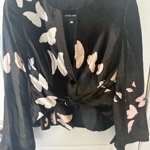 Giorgio Armani Silk Butterfly Jacket – Made in Italy (Size 44)
